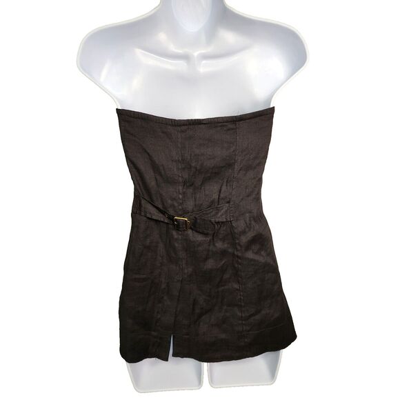 Free People Between Us Tube Top Black Sleeveless Strapless Womens Medium NWT - Picture 2 of 8